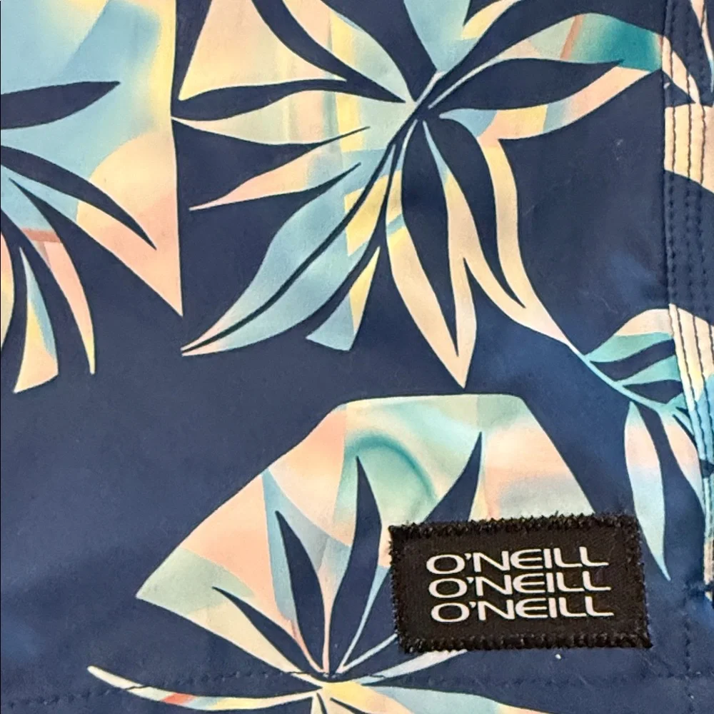 O'Neill Men's Hermosa Navy Hawaiian Print Lined Board Shorts NWT